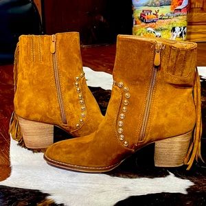 Western fringe booties